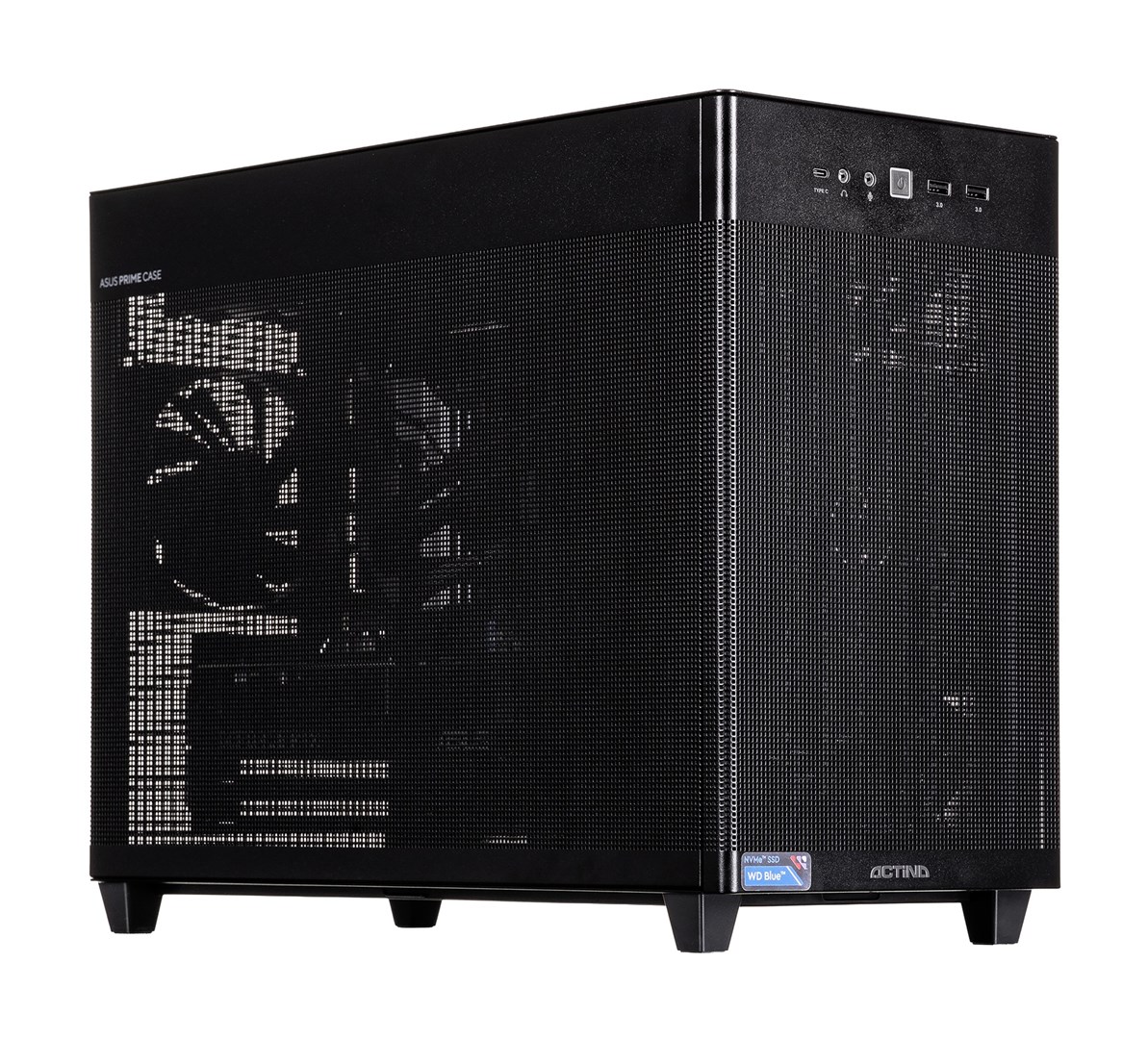 Actina 5901443430629 PC AMD Ryzen™ 7 8700F 32 GB DDR5-SDRAM 1 TB SSD NVIDIA GeForce RTX 5070 Ti „Mini Tower“ Juoda